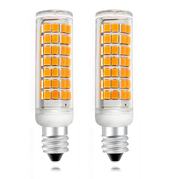 Bombilla LED Aooallme E11, 8 W, 1000 LM, 2700 K, regulable, 120 V, paquete de 2