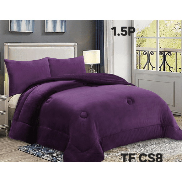 Cobertor De Invierno Plush Liso Plaza Y Media