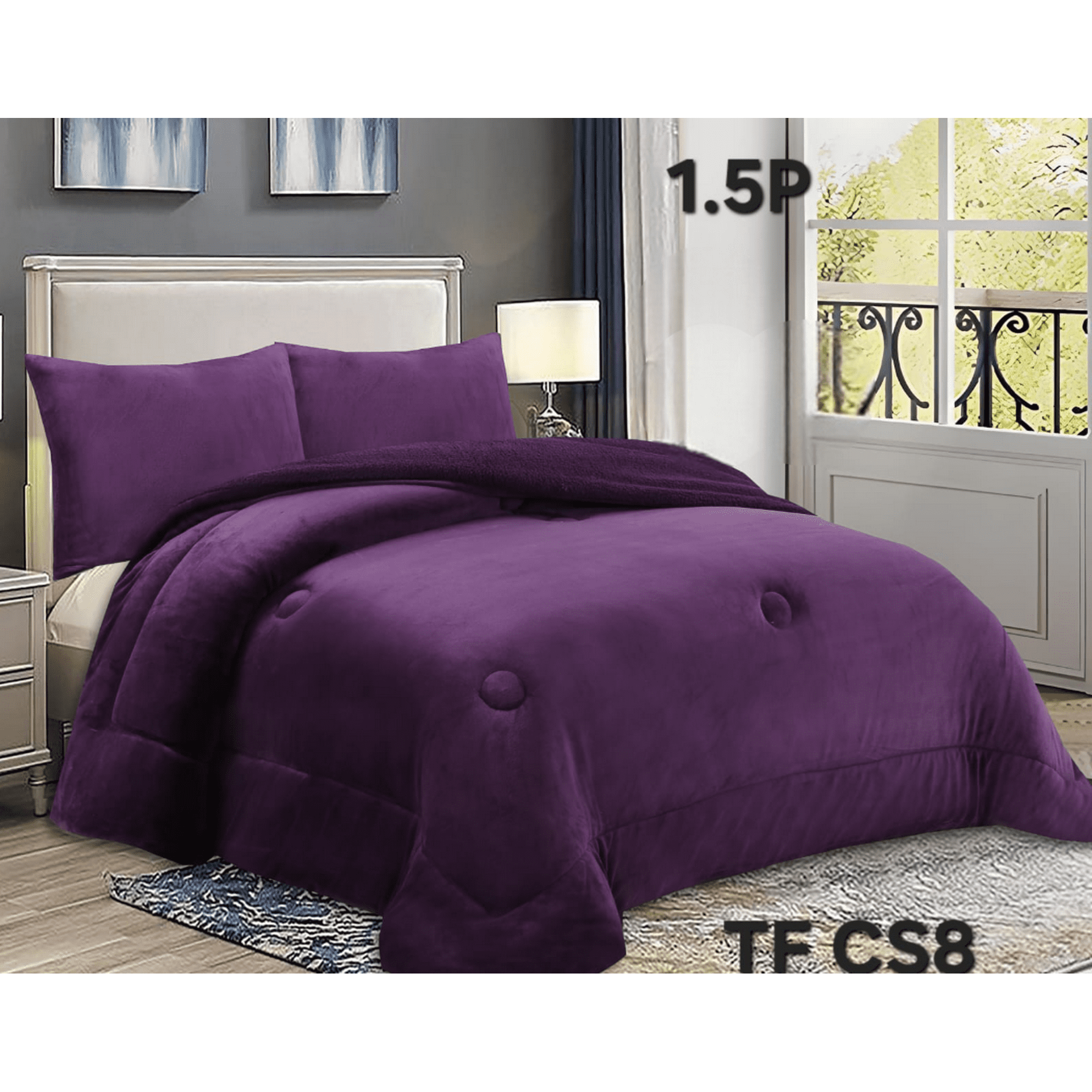 Tecnocasa - Cobertor De Invierno Plush Liso Plaza Y Media