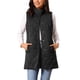 thumbnail image 1 of INSPIRE CHIC Chaleco Largo Acolchado para Mujer con Cuello Alto Sin Mangas Chaquetas Ligeras Chaleco Acolchado Abrigo Cálido M Negro, 1 of 6