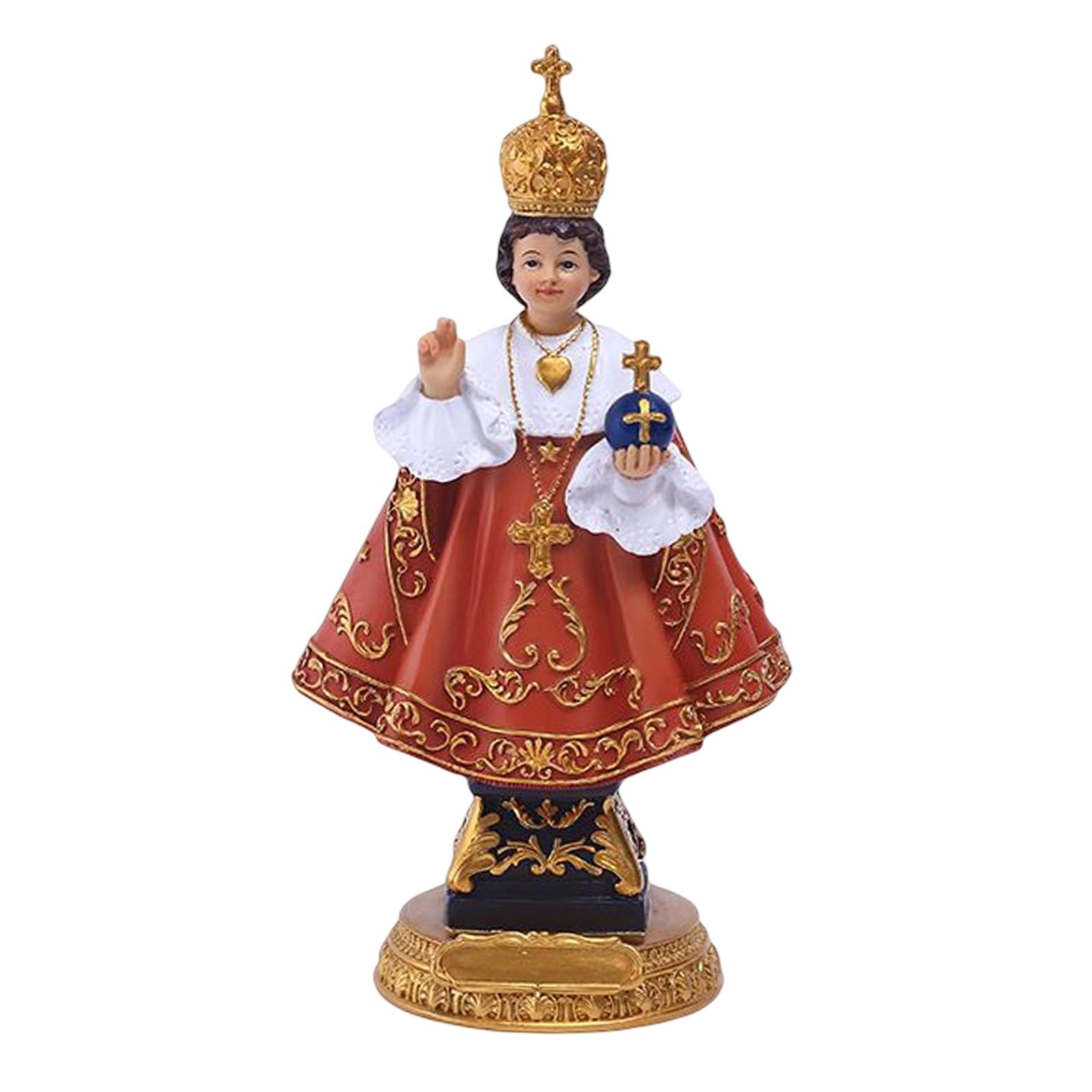 Magideal - Escultura De Estatuilla De Jesús Infantil De Resina, Estatua De Jesús, Artesanía Religiosa Para Sala De Estar, Coche, Oficina, Decoración De Iglesia