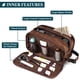 thumbnail image 2 of Neceser PAVILIA Travel para hombre resistente al agua, color marrón, 2 of 8