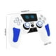 thumbnail image 5 of Compatible con PS5 Controller Silicone Handle Cover with Touchpad Sticker Anti-Slip Sweat-Proof Protective Grip-Blanco Azul, 5 of 6