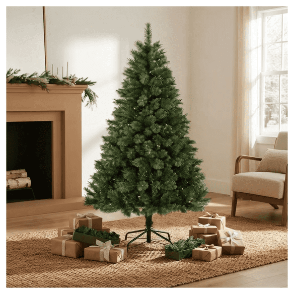 Arbol De Navidad Base Metalica Facil Armado Verde Clasico