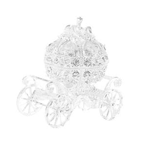 Bothyi - Adorno De Carruaje De Calabaza, Joyero Decorativo Esmaltado Para Decoración De Porche, Color Plateado