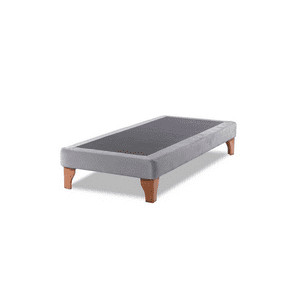 Importclick - Base Cama Europea 1 Plaza 90X190 Cm Gris Claro Lino