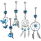 thumbnail image 3 of Rhinestone De 5 Piezas Dreamcatcher Mariposa Hoja Corazón Barriga Ombligo Anillo, 3 of 5