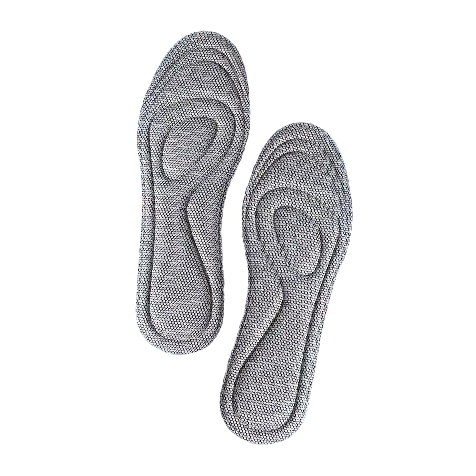 Magideal - Plantillas De Zapatos, Absorción De Impactos, Amortiguación, Soporte De Nanoarco 3d, Plantillas Suaves, Cómodas Y Amortiguadoras, Plantillas De Zapato Gris