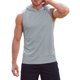 thumbnail image 1 of INSPIRE CHIC Chaleco con Capucha para Correr sin Mangas de Verano para Hombres M Gris, 1 of 5