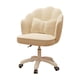 thumbnail image 5 of Silla De Oficina Giratoria Con Ruedas Silla Giratoria Para Sala De Lectura Tocador De Maquillaje Beige, 5 of 5
