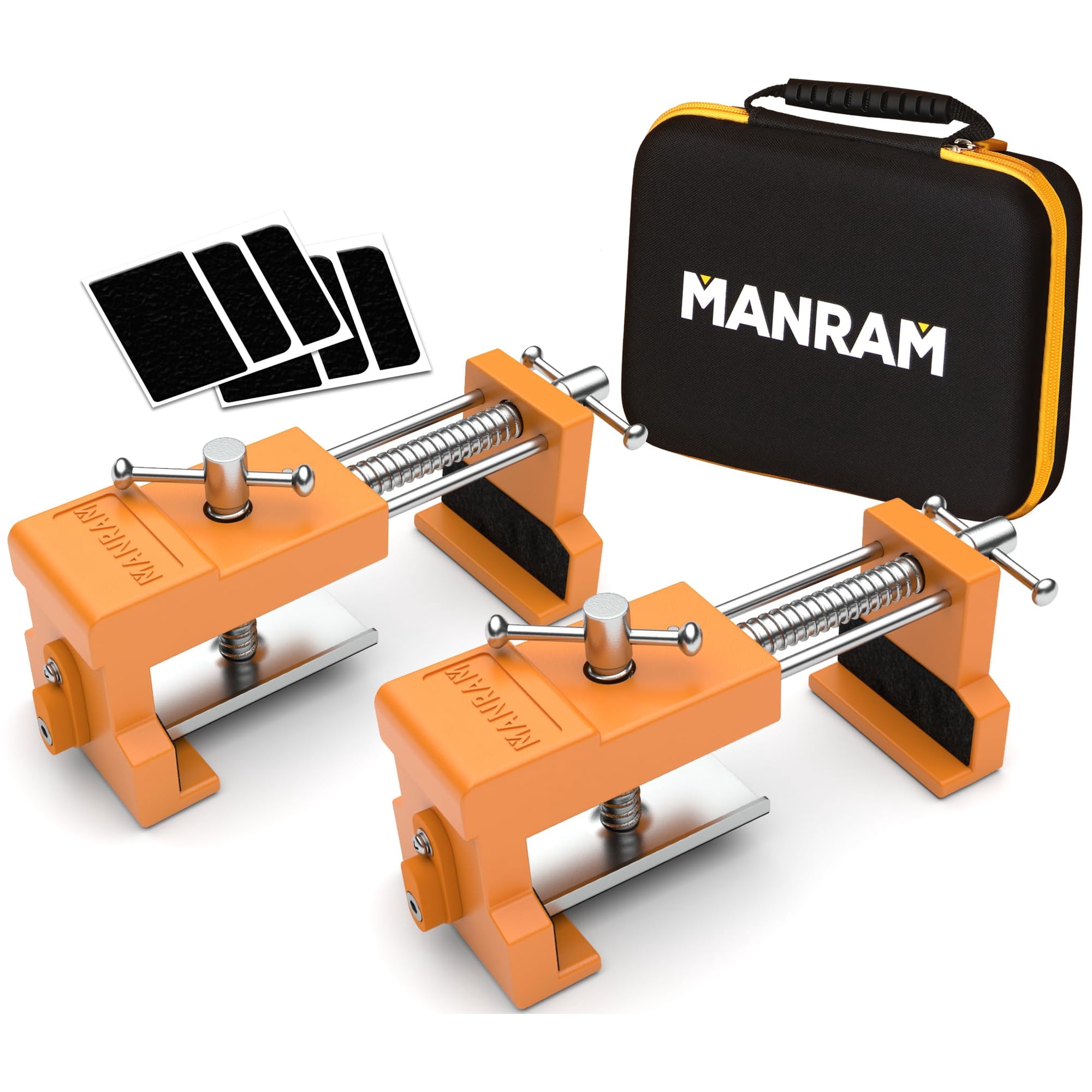 Abrazaderas De Gabinete Manram, Paquete De 2 Con Funda Protectora Para Gabinetes