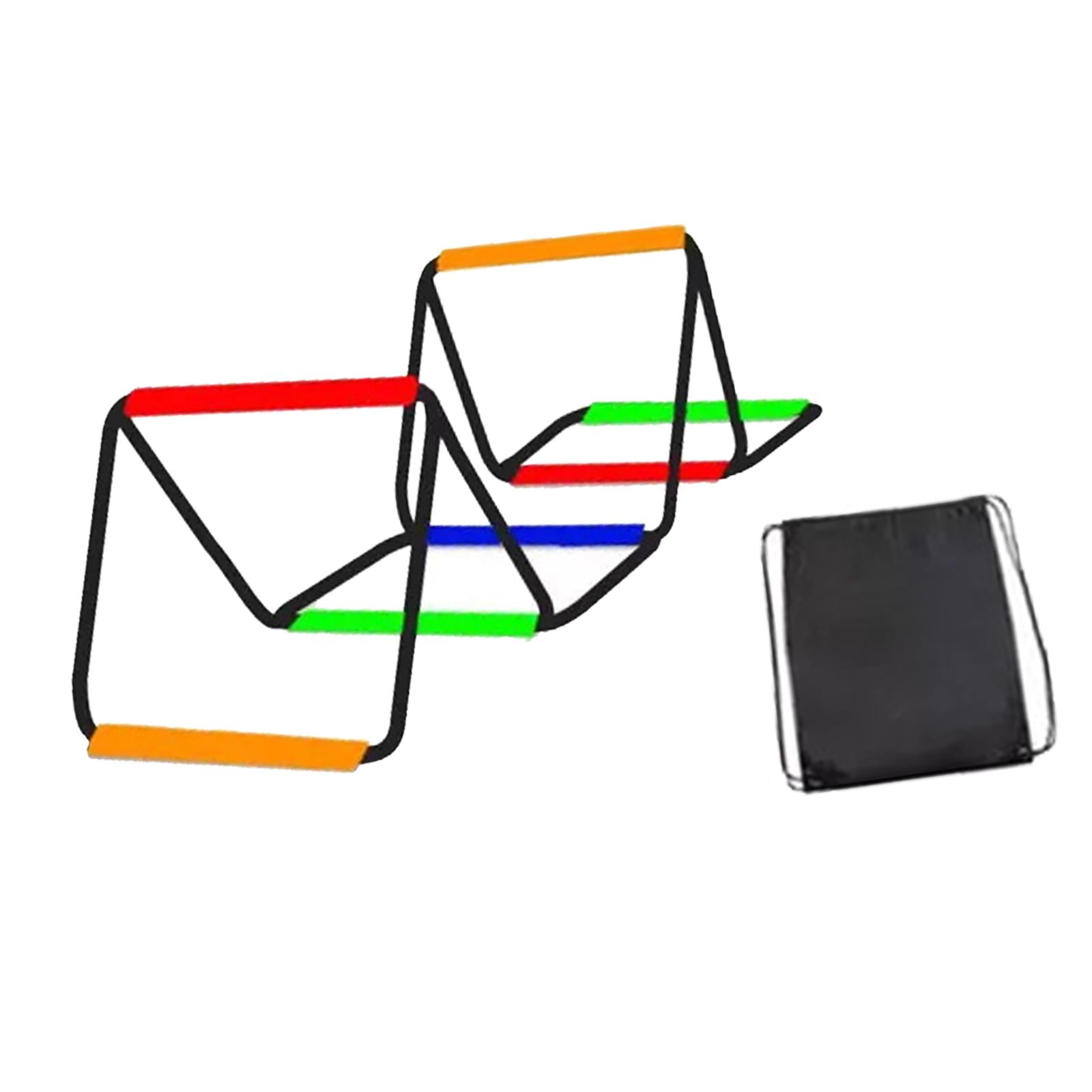 Magideal - Escalera De Agilidad Para Entrenamiento De Pies, Plegable, Portátil, Para Ejercicios De Pies, Equilibrio, Fútbol, Escalera De Velocidad, Equipo De E 6 Rejillas Con Bolsa