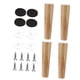 thumbnail image 4 of 4 Piezas De Patas De Madera Para Muebles, Patas De Sofá Para Mesita De Noche, Tocador, Sofá De Dos Plazas, 20 Cm, 4 of 5