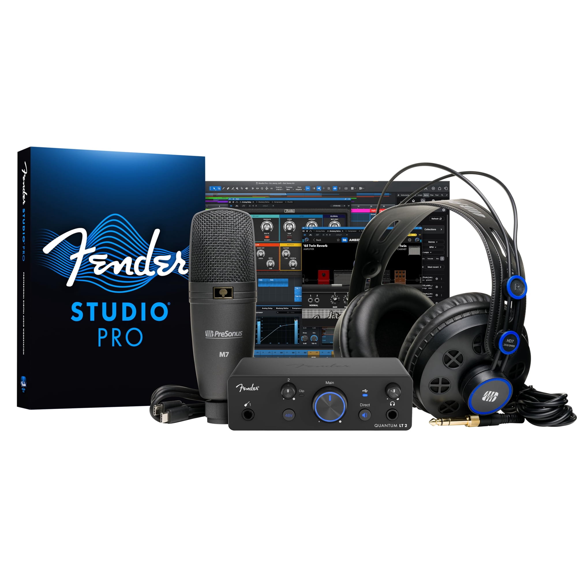 Kit De Grabación Doméstico Fender Quantum Creator Con Quantum Lt 2