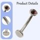 thumbnail image 4 of Piercing para ombligo de titanio F136, corrugado al agua, con diamante checo, aleación de titanio G23, para cuerpo, joyería, anillo de suspensión para ombligo., 4 of 5