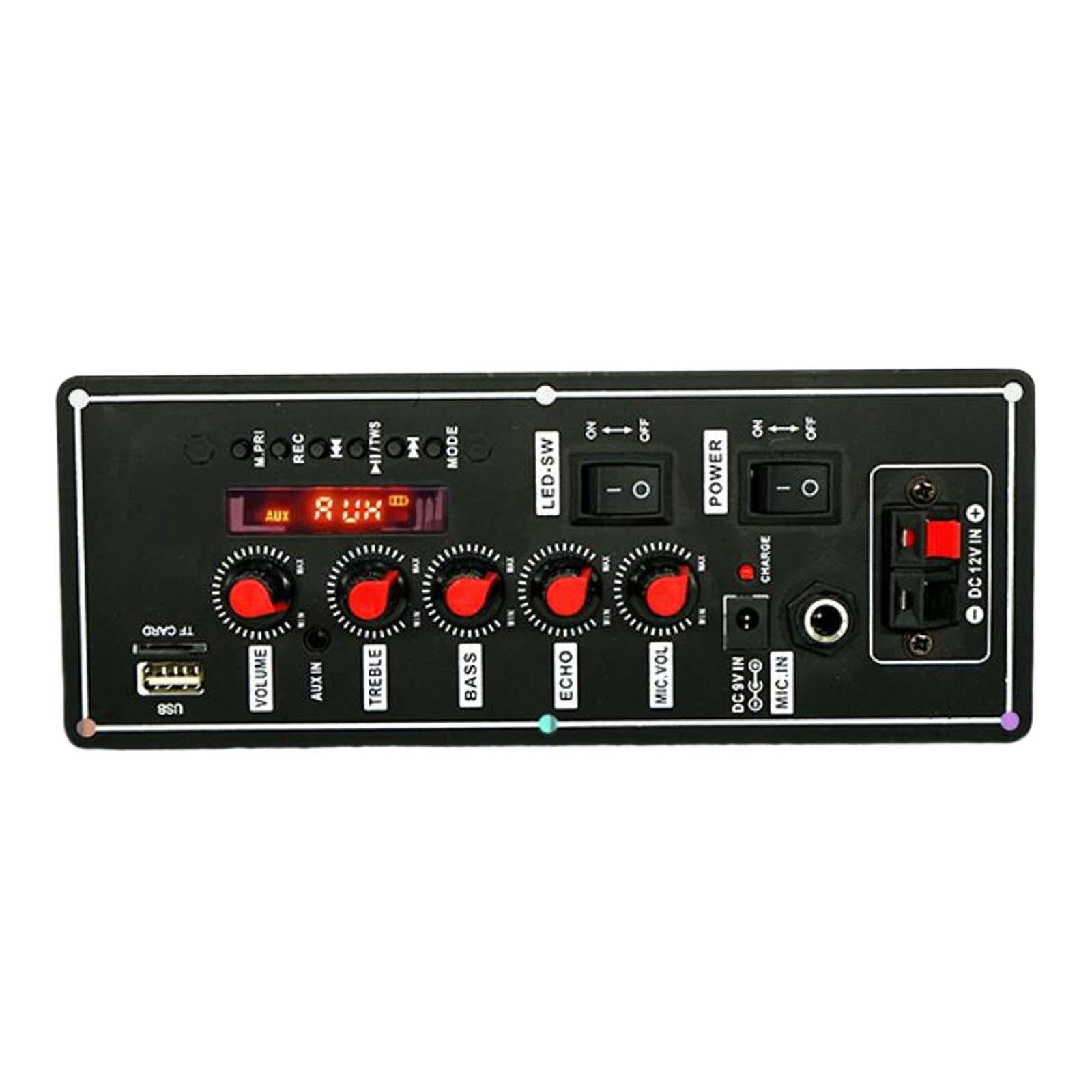 Magideal - Placa Decodificadora De Mp3, Módulo Receptor De Audio, Pantalla Led, Cc 9v, 2x10w, Piezas De Reparación Universales, Placa Decodificadora De Audio Con