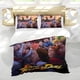 thumbnail image 5 of Juego de Street Fighter Conjunto de sábanas temático, trío de piezas, cómodo y amigable con la piel, diseño único, regalo de decoración para el hogar para familiares, amigos y fans, 90 cm * 190 cm, 5 of 6