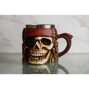 Decostilo - Tazon - Taza Termica Decorativa Con Pirata Realista