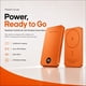 thumbnail image 5 of Batería Externa ReelCharge 10000 mAh Qi2 Inalámbrico Naranja, 5 of 6