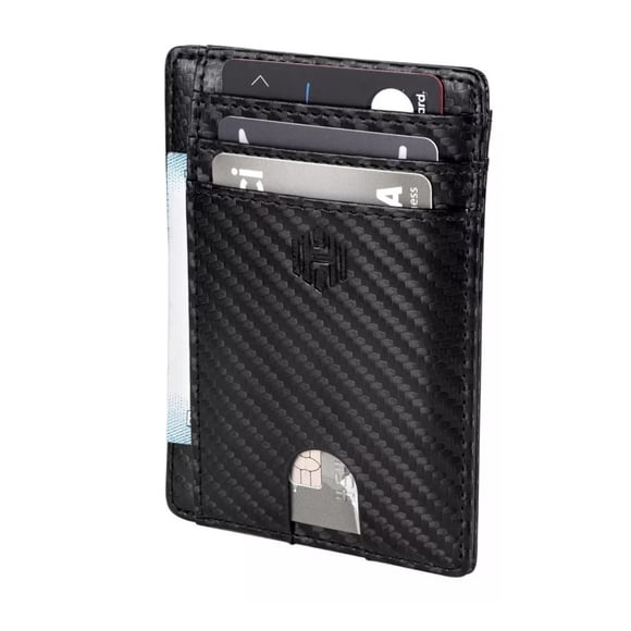 Billetera Hombre Ultra Delgada De Cuero Bloqueo Rfid Hardley