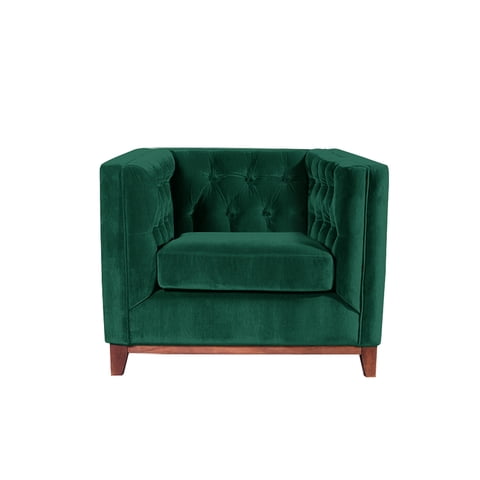 Latam Home - Sofa Roma 1 Cuerpo Tela Velvet Verde