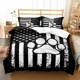 thumbnail image 1 of Dog paw Star Stripes Banners Duvet Cover Single Double Queen Twin Full King Size Bed Linen Set Duvet Cover Bed, 1 of 5