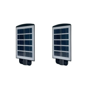 Pro Outdoor - Pack 2 Luminaria Led 50 W Solar Contra Agua Negro