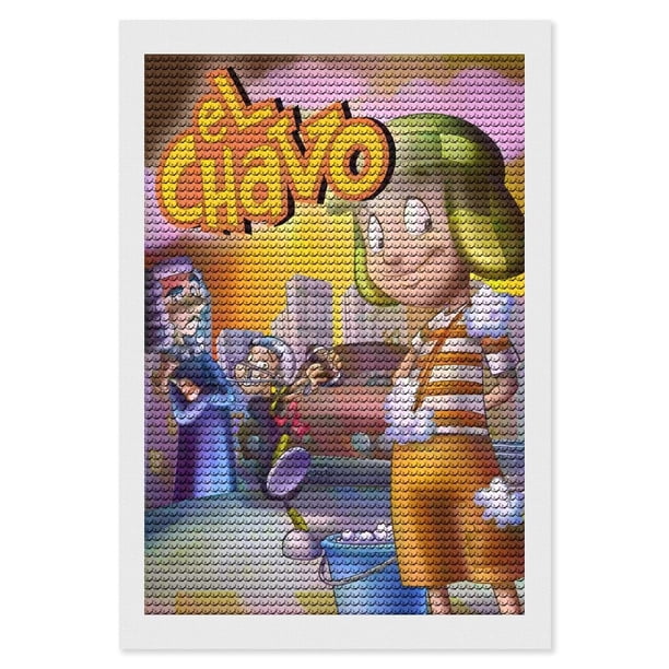 El Chavo del Ocho Kits de Pintura de Diamantes para Adultos 5D DIY Diamond Art Kits Full Drill Diamond Dots para Regalo Decoración de Pared y Relajación Artes de Gemas 20*30cm