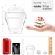 thumbnail image 2 of 50 vasos Zezzxu para postre con tapas y cucharas, 2 of 3