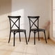 thumbnail image 1 of Pack 2 Sillas Crossback Para Comedor Apilables Polipropileno Negras, 1 of 8