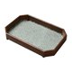 thumbnail image 4 of Bandeja Organizadora De Vidrio En Relieve, Bandeja De Tocador De Maquillaje Multiusos Para Fiestas, Hogar, Marrón Oscuro, Poligonal, 4 of 5