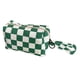 thumbnail image 3 of Neceser De Lona Organizador Estuche De Almacenamiento Con Asa Correa Cosmético Bolsa Verde Blanco A Cuadros, 3 of 5