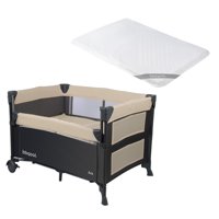 Bbqool - Cuna Playard Colecho Ara Beige + Colchón De Viaje Plegable