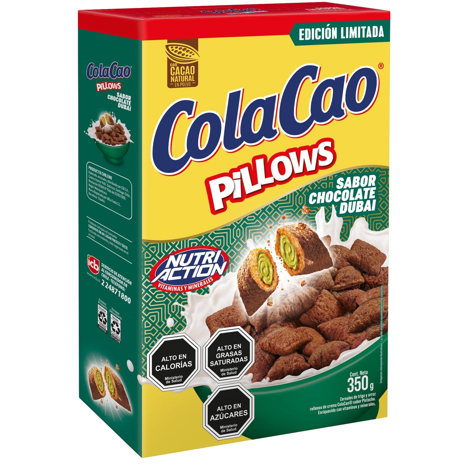 Cereal Pillows Pistacho 350 g Cola cao