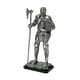 thumbnail image 3 of Figura De Caballero, Artesanía Coleccionable, Escultura Para Entrada, Dormitorio, Oficina, Color Plata, 3 of 3
