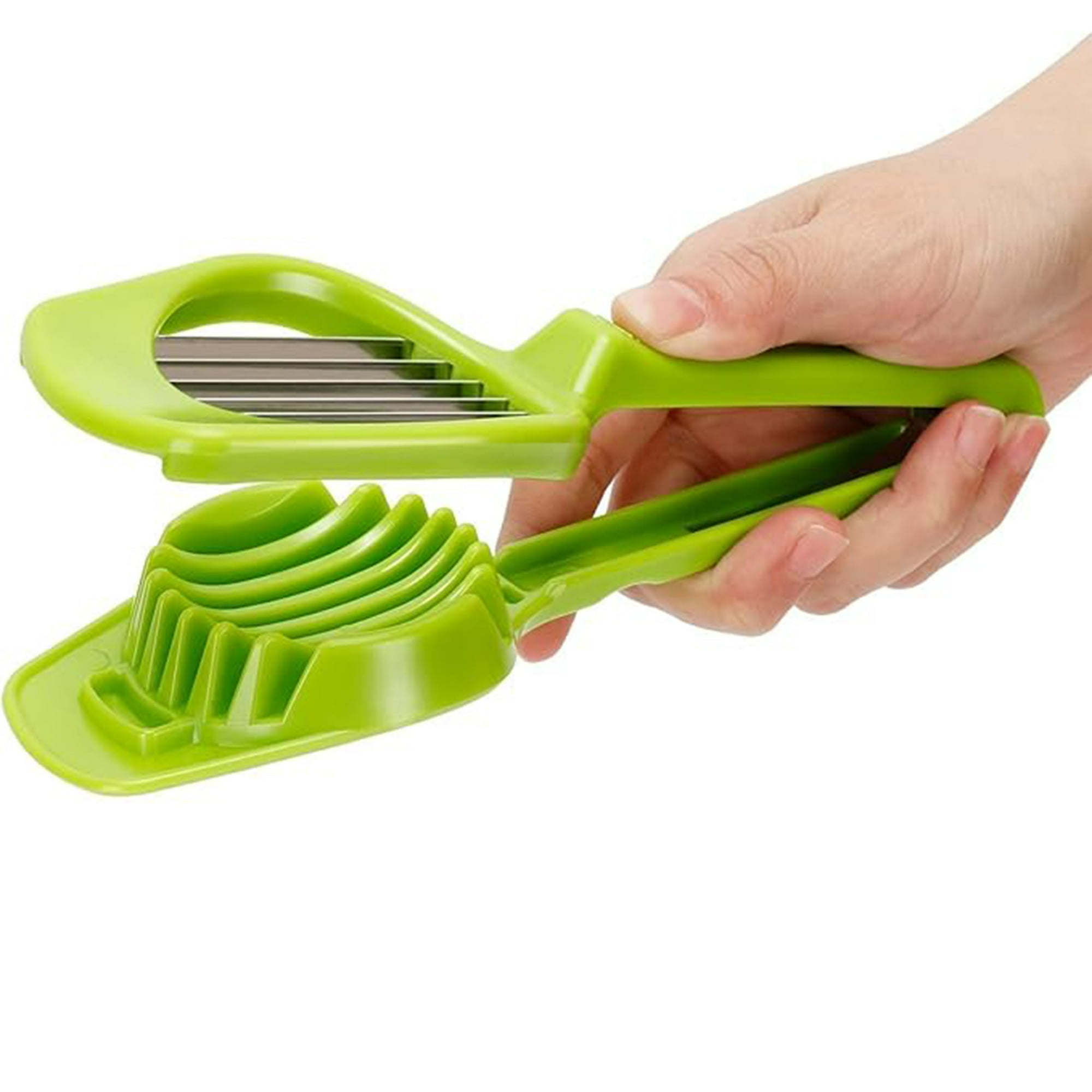 Veat00l - Cortadora De Huevos, Cortadora De Huevos Cocidos, Cortadora De Fruta Multifuncional De Mano De Kiwi, Plátano, Fresa, Alambre De Acero Inoxidable Con 2 Caras De Corte