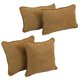 thumbnail image 1 of Juego de cojines Blazing Needles, microgamuza, camel, con cordones, 4 unidades, 1 of 1