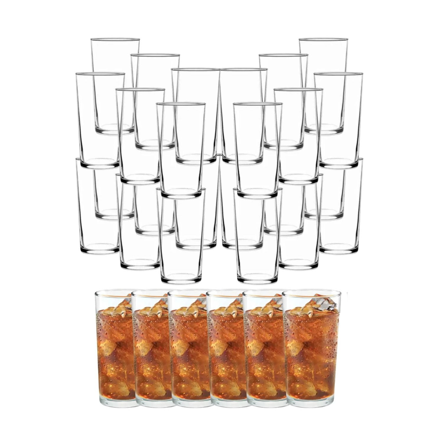 Nadir - Set 36 Vasos Atlanta 258ml Vidrio Celebraciones Largo