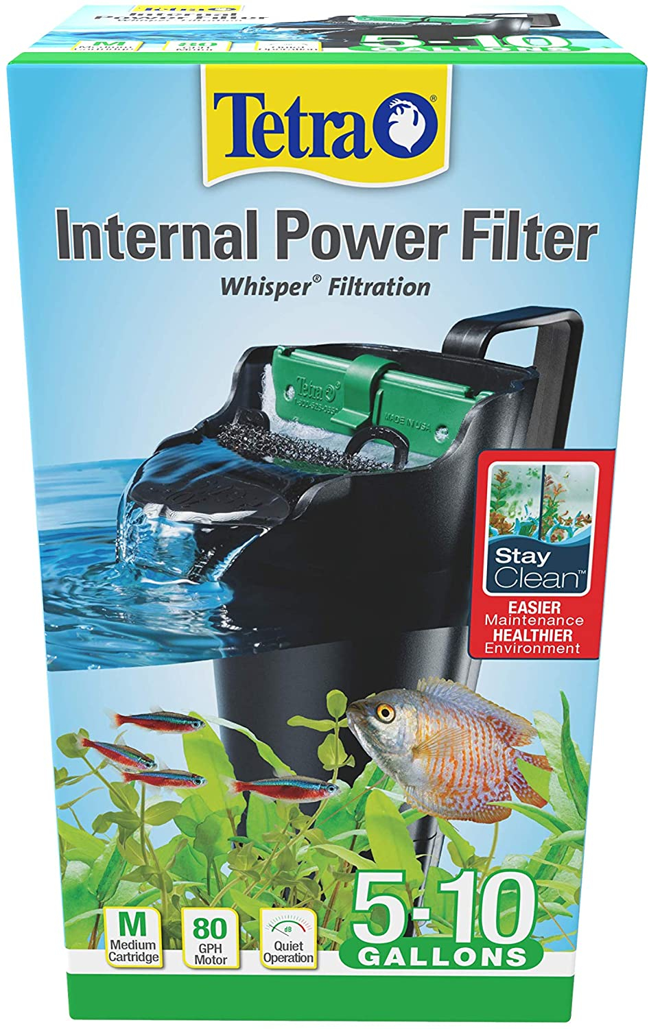 Tetra - Filtro Interno Whisper De 11 A 38 Litros Para Acuarios