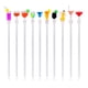 thumbnail image 2 of 10 palitos agitadores de bebidas de colores de 23 cm, de acrílico, con mango transparente, para bares, cafeterías, restaurantes y uso doméstico., 2 of 8