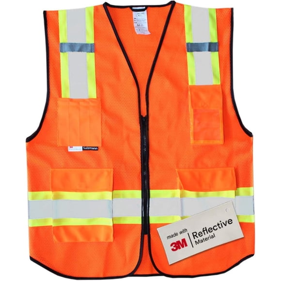 Chaleco Reflectante Salzmann Multi Bolsillos 3M Alta Visibilidad