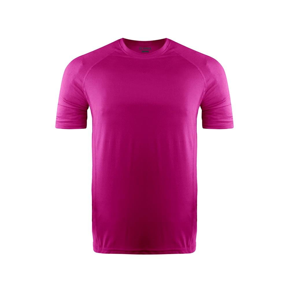 Snix - Polera Infantil Deportiva Elasticada Manga Corta Fucsia Talla 8