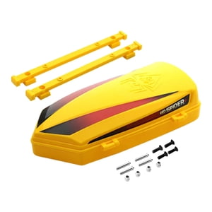 Magideal - Caja De Equipaje De Techo 1/8 1/10, Soporte De Barra Transversal Para Equipaje De Techo, Portaequipajes Rc Para Vehículos, Coche De Escalada, Bricolaj Amarillo