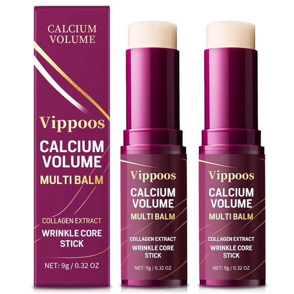 Bálsamo stick Vippoos 2 unidades con colágeno, antienvejecimiento e hidratante