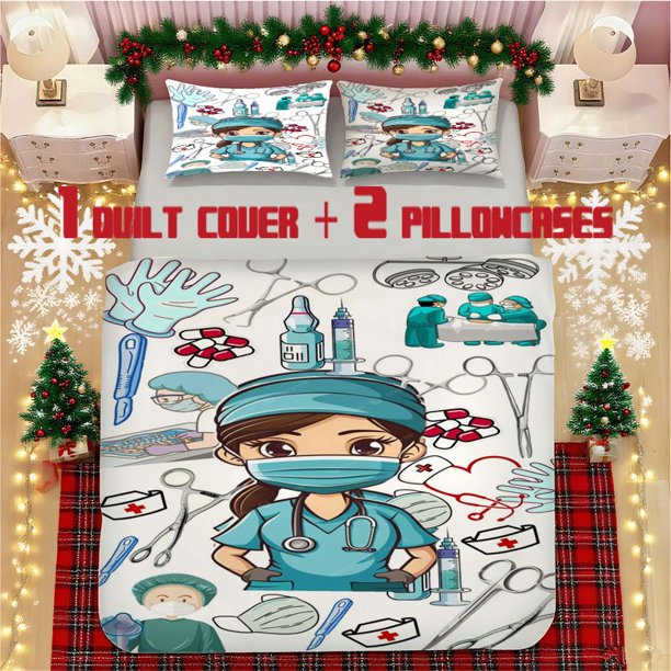 Style Soft Printed Bedding Set Polyester Fabric Decorative & Warm
