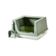 thumbnail image 1 of Caja de arena para gatos Bandeja de arena Parte inferior desmontable Semicerrada para mascotas pequeñas Ahorro de espacio Suministros de limpieza para L verde, 1 of 5