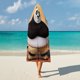 thumbnail image 5 of Franquicia Kung Fu Panda Manta Capa con Capucha Anti-Bolitas, Manta de Lana Ártica Suave, Manta Portátil de Felpa Ligera y Lujosa, Poncho para Siesta en Casa y Oficina, 100*130cm, 5 of 6