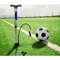 Genérico - Bombín De Pie Multiuso Bombín Inflador De Bicicleta Pelota Bomba Manuales Aluminio Mango Ergonomico Manometro Infladores Portatiles Bicicletas Globos 3 Boquillas Negro Hauki