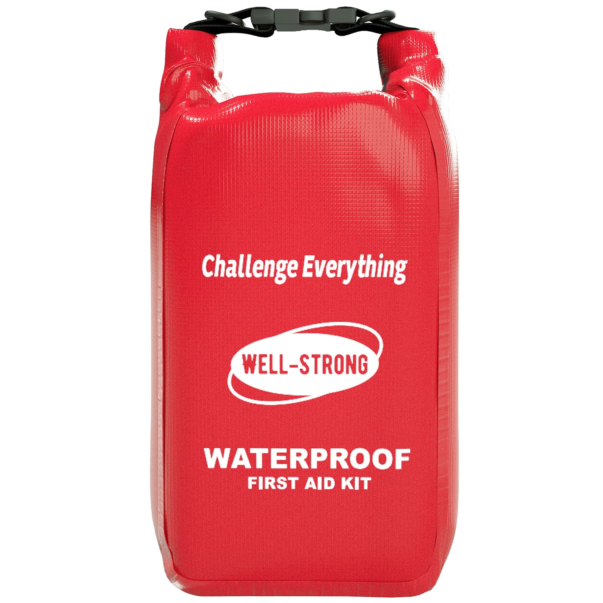 Botiquín De Primeros Auxilios Well-strong, Impermeable, Con Tapa Enrollable, Rojo