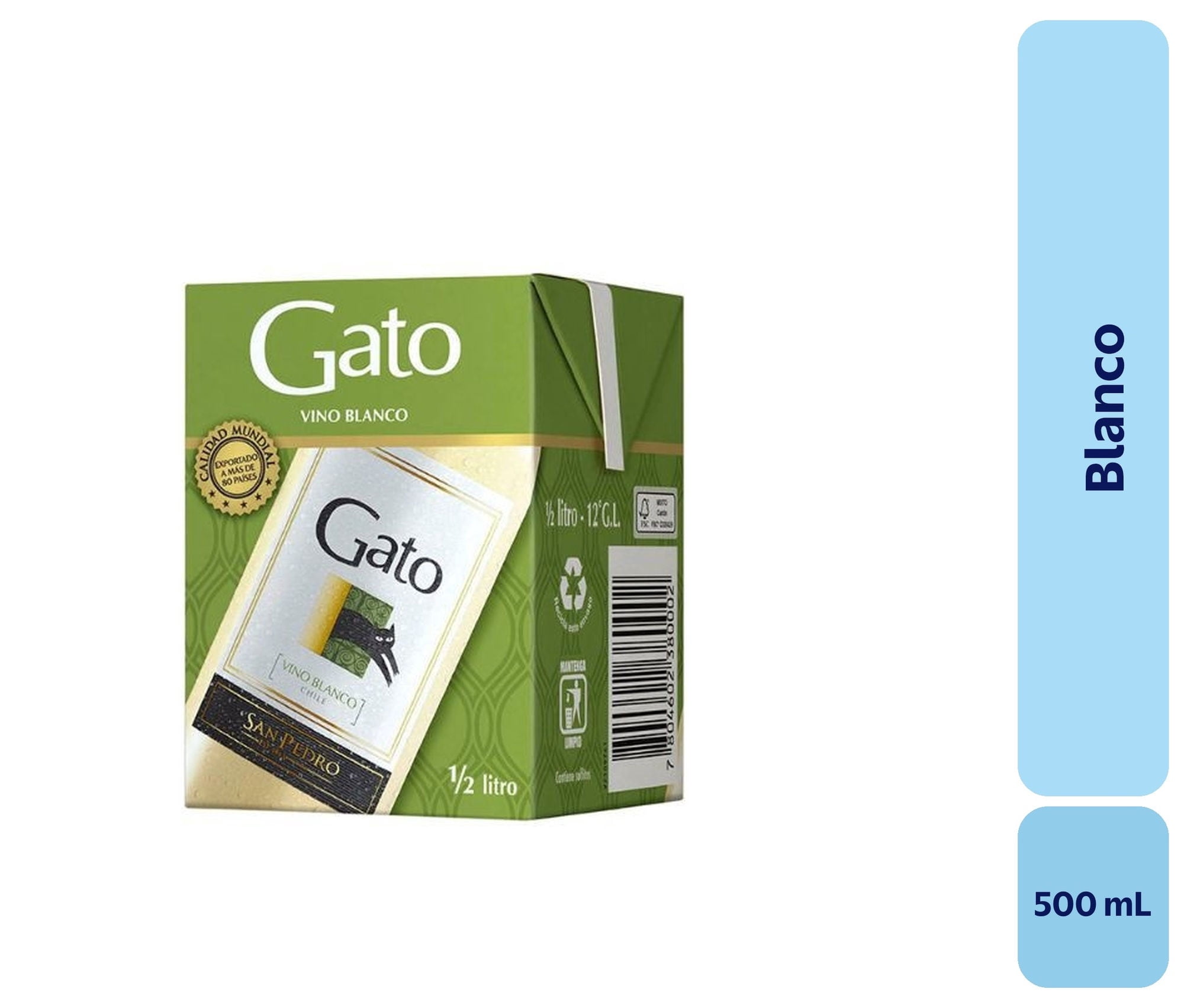Vino Blanco Caja 500 mL Gato